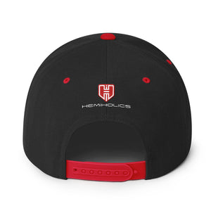 392 PUFF-Outlined - Snapback Hat, w/Black-Red icon, Select color