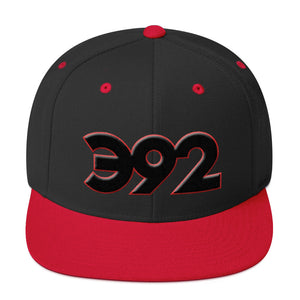392 PUFF-Outlined - Snapback Hat, w/Black-Red icon, Select color